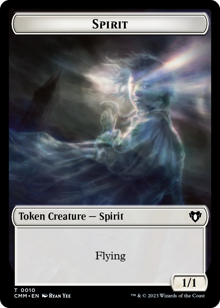 Spirit (0010) // Construct (0041) Double-Sided Token [Commander Masters Tokens] | Gear Gaming Bentonville