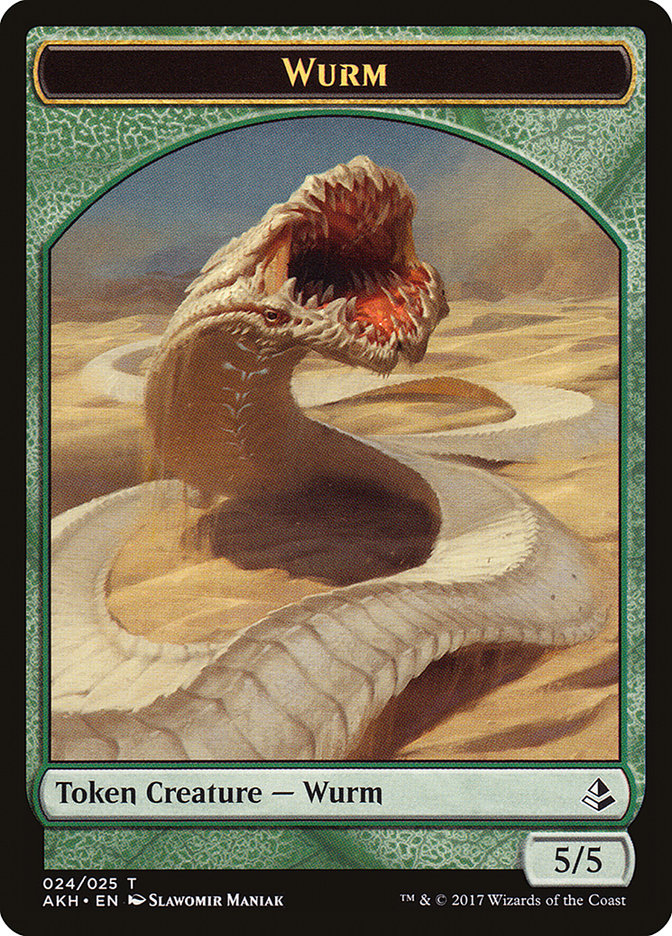 Unwavering Initiate // Wurm Double-Sided Token [Amonkhet Tokens] | Gear Gaming Bentonville