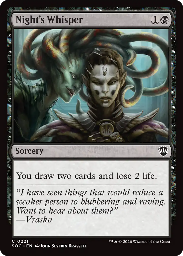 Night's Whisper [Secrets of Strixhaven Commander] | Gear Gaming Bentonville