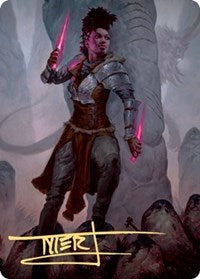 Kaya the Inexorable Art Card (Gold-Stamped Signature) [Kaldheim Art Series] | Gear Gaming Bentonville