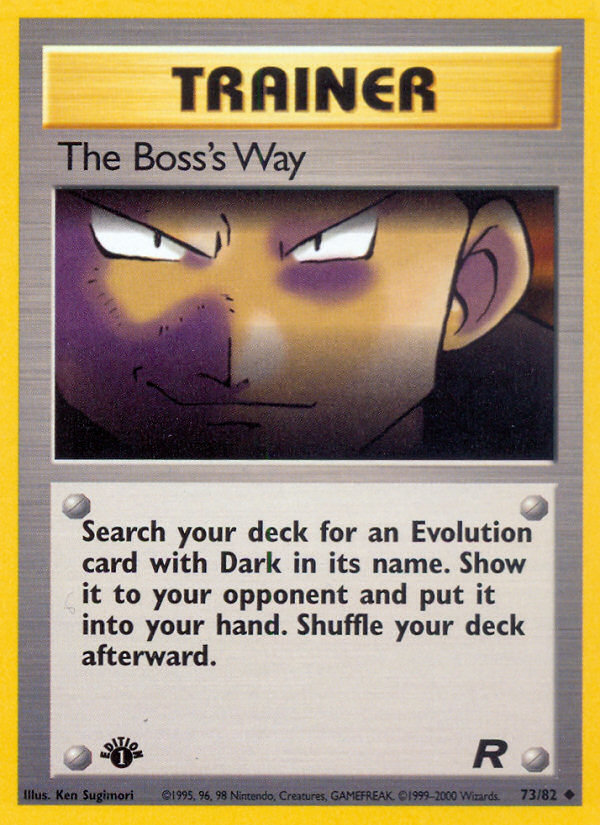 The Boss's Way (73/82) [Team Rocket 1st Edition] | Gear Gaming Bentonville