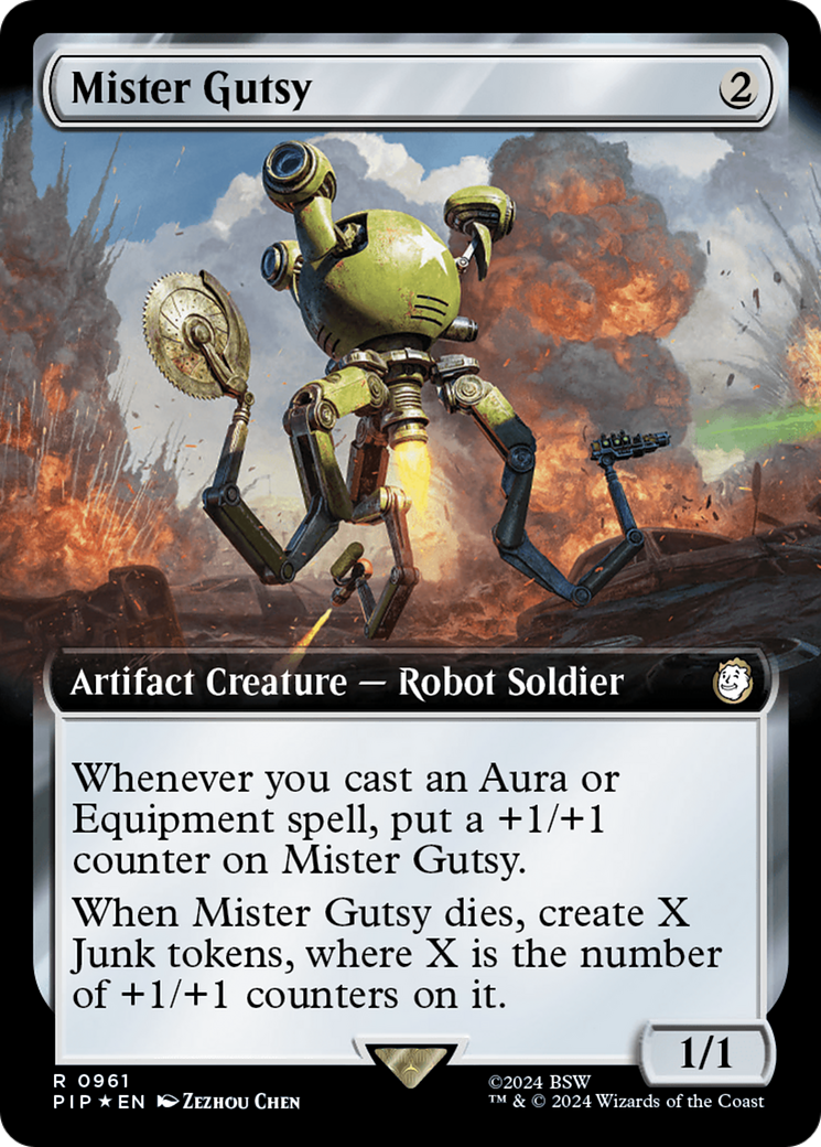 Mister Gutsy (Extended Art) (Surge Foil) [Fallout] | Gear Gaming Bentonville