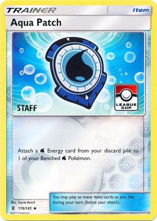 Aqua Patch (119/145) (League Promo Staff) [Sun & Moon: Guardians Rising] | Gear Gaming Bentonville