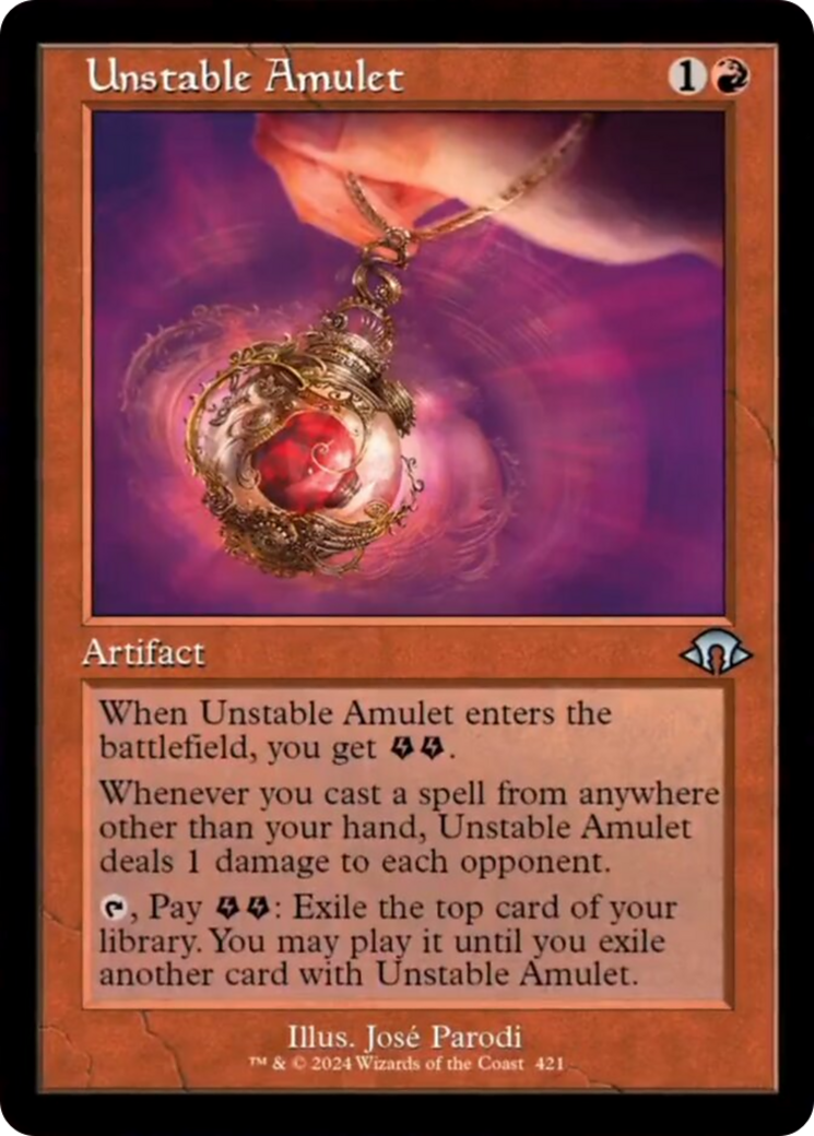 Unstable Amulet (Retro) [Modern Horizons 3] | Gear Gaming Bentonville