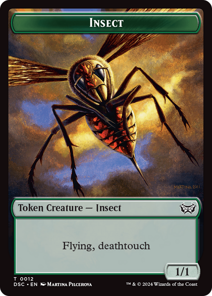 Insect (0012) // Spider Double-Sided Token [Duskmourn: House of Horror Commander Tokens] | Gear Gaming Bentonville