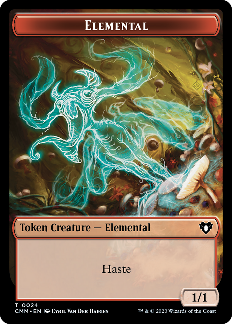 Elemental (0024) // Elf Druid Double-Sided Token [Commander Masters Tokens] | Gear Gaming Bentonville