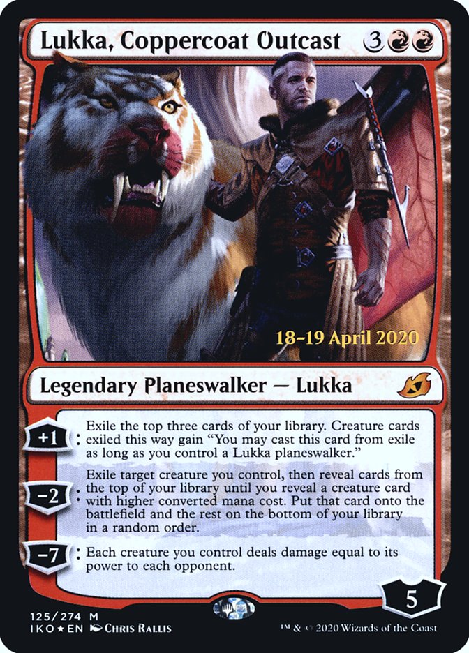 Lukka, Coppercoat Outcast [Ikoria: Lair of Behemoths Prerelease Promos] | Gear Gaming Bentonville
