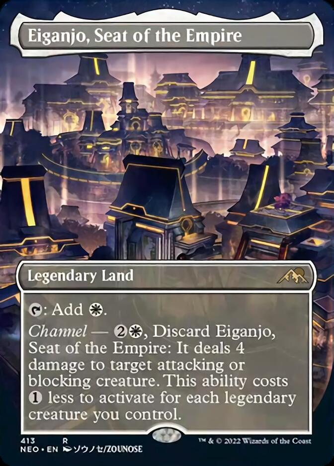 Eiganjo, Seat of the Empire (Borderless Alternate Art) [Kamigawa: Neon Dynasty] | Gear Gaming Bentonville