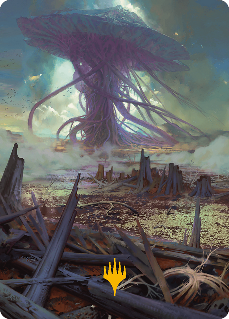 Swamp Art Card (Gold-Stamped Planeswalker Symbol) [Modern Horizons 3 Art Series] | Gear Gaming Bentonville