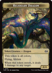 Reliquary Dragon // Dragon (0011) Double-Sided Token [Tarkir: Dragonstorm Tokens] | Gear Gaming Bentonville