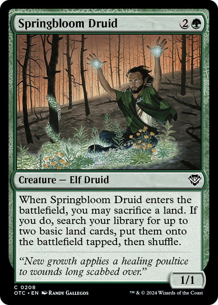 Springbloom Druid [Outlaws of Thunder Junction Commander] | Gear Gaming Bentonville