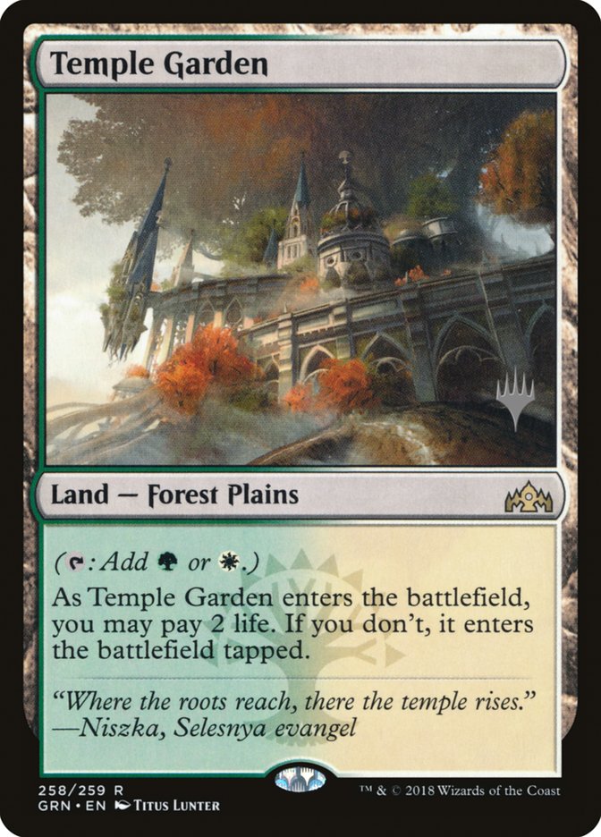 Temple Garden (Promo Pack) [Guilds of Ravnica Promos] | Gear Gaming Bentonville