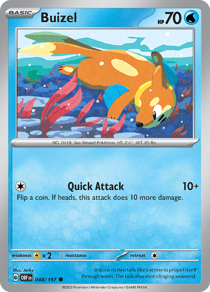 Buizel (048/197) [Scarlet & Violet: Obsidian Flames] | Gear Gaming Bentonville