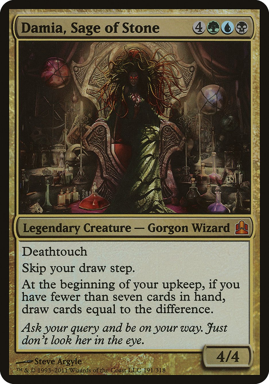 Damia, Sage of Stone (Oversized) [Commander 2011 Oversized] | Gear Gaming Bentonville
