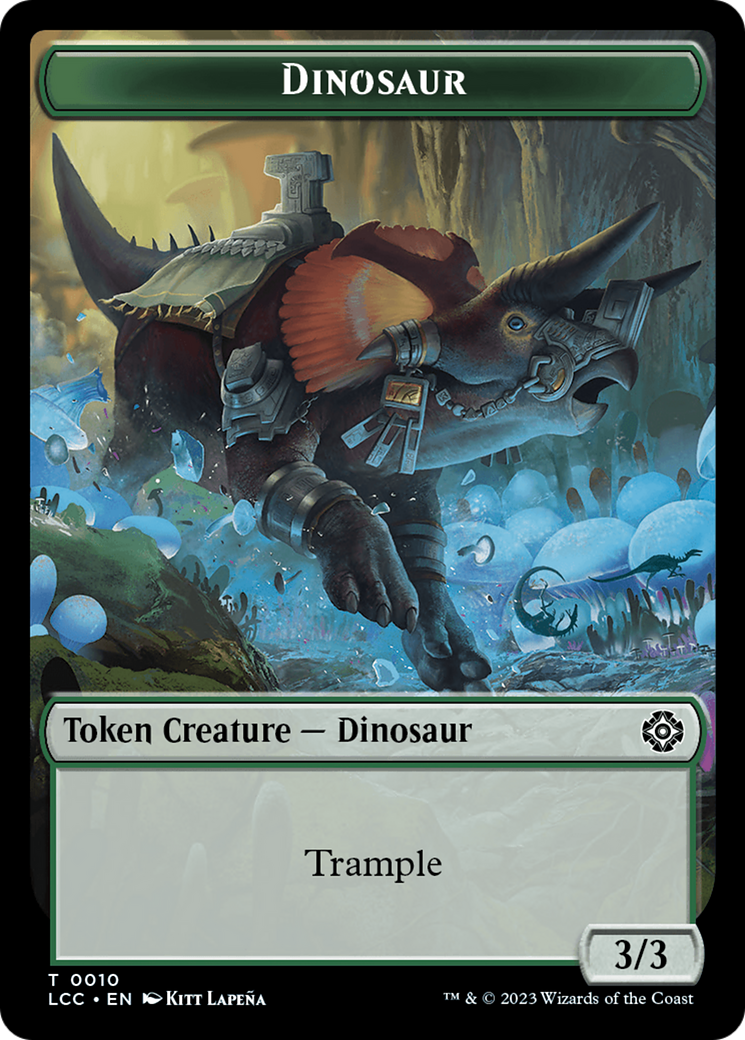 Dinosaur Beast // Dinosaur Double-Sided Token [The Lost Caverns of Ixalan Commander Tokens] | Gear Gaming Bentonville