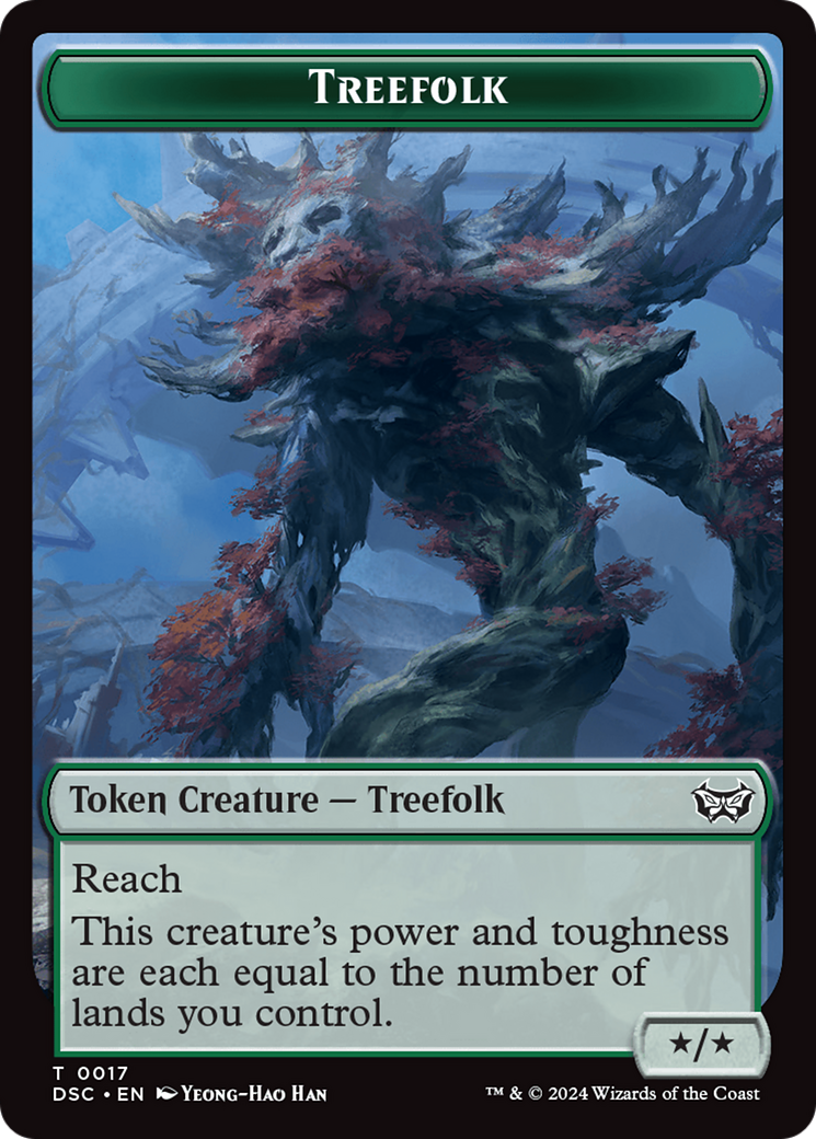 Treefolk // Spider Double-Sided Token [Duskmourn: House of Horror Commander Tokens] | Gear Gaming Bentonville