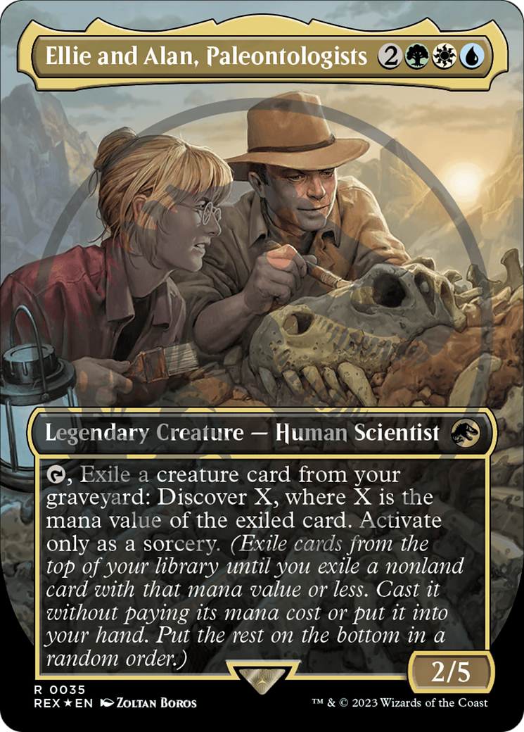 Ellie and Alan, Paleontologists (Emblem) (Borderless) [Jurassic World Collection Tokens] | Gear Gaming Bentonville