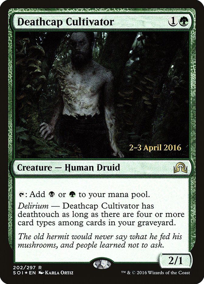 Deathcap Cultivator [Shadows over Innistrad Prerelease Promos] | Gear Gaming Bentonville