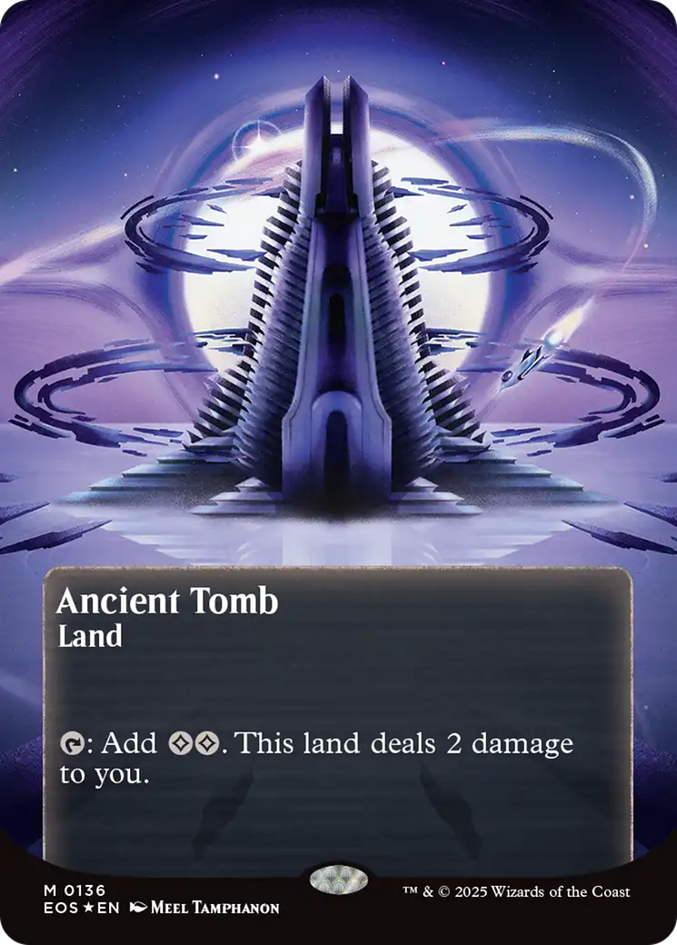 Ancient Tomb (0136) (Borderless) (Galaxy Foil) [Edge of Eternities: Stellar Sights] | Gear Gaming Bentonville