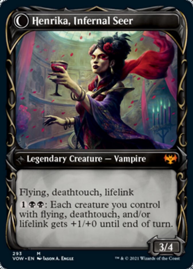 Henrika Domnathi // Henrika, Infernal Seer (Showcase Fang Frame) [Innistrad: Crimson Vow] | Gear Gaming Bentonville