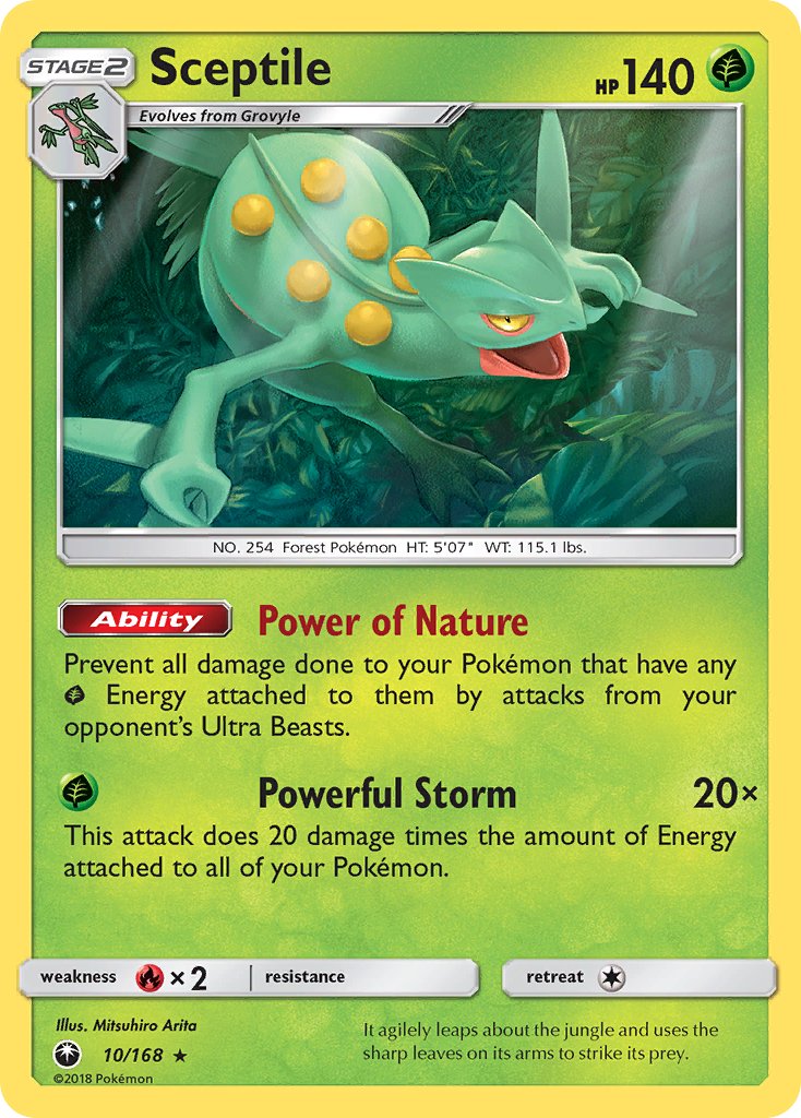 Sceptile (10/168) (Theme Deck Exclusive) [Sun & Moon: Celestial Storm] | Gear Gaming Bentonville