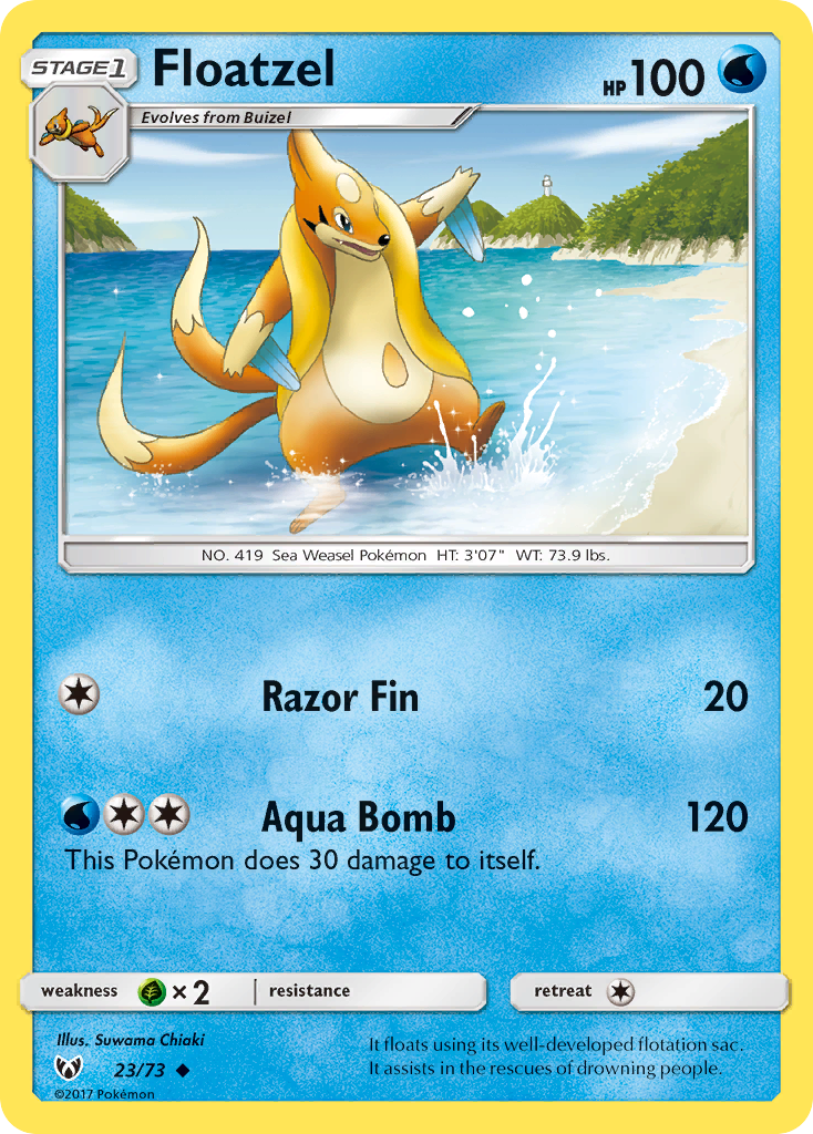 Floatzel (23/73) [Sun & Moon: Shining Legends] | Gear Gaming Bentonville