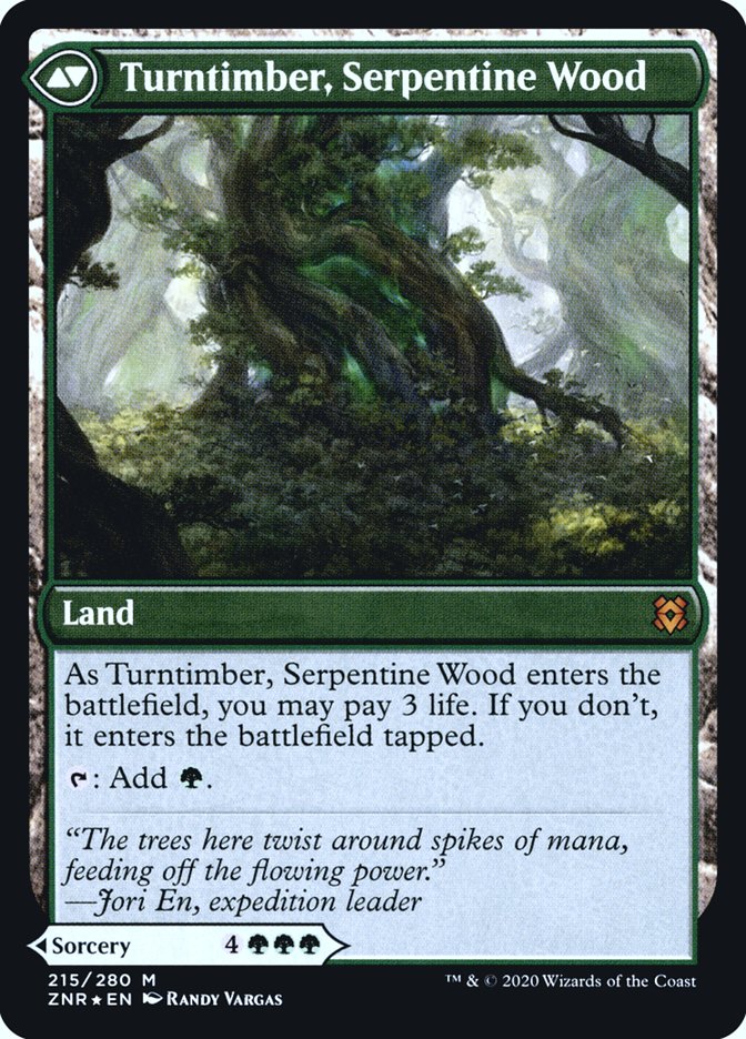 Turntimber Symbiosis // Turntimber, Serpentine Wood [Zendikar Rising Prerelease Promos] | Gear Gaming Bentonville