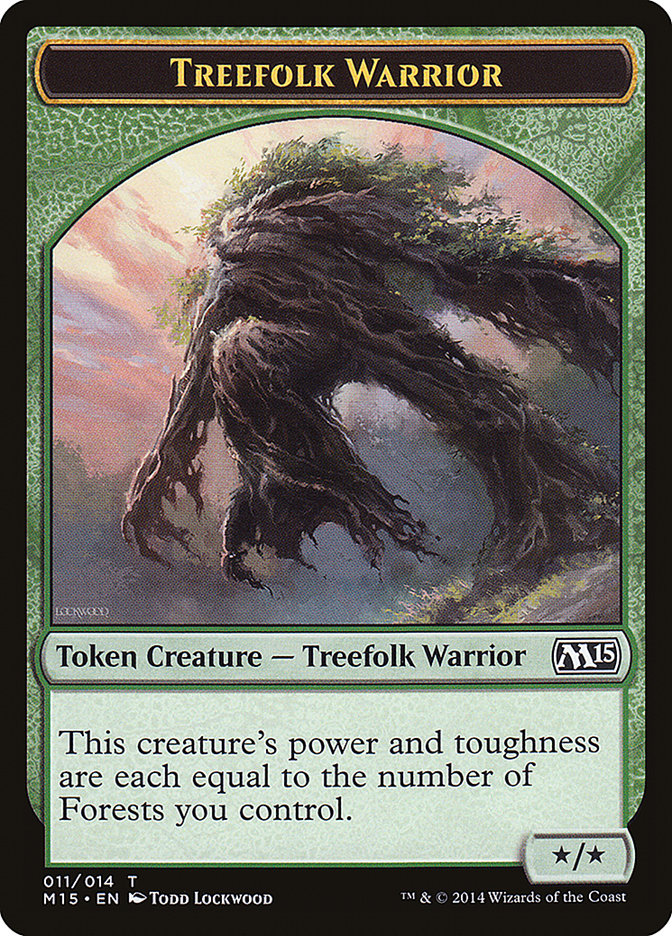 Treefolk Warrior Token [Magic 2015 Tokens] | Gear Gaming Bentonville