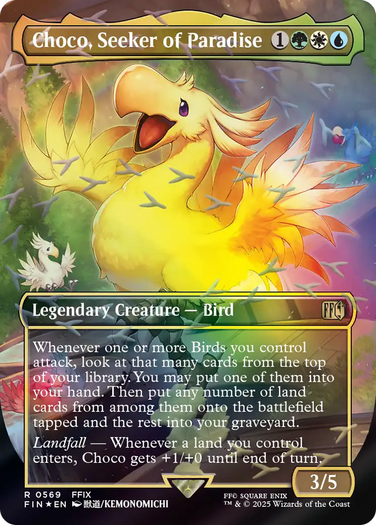 Choco, Seeker of Paradise (Borderless) (Chocobo Track Foil) [FINAL FANTASY] | Gear Gaming Bentonville