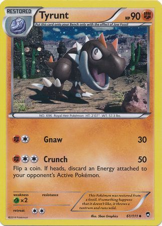 Tyrunt (61/111) (Cosmos Holo) [XY: Furious Fists] | Gear Gaming Bentonville