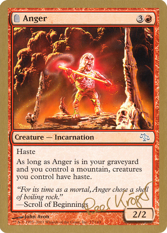 Anger (Peer Kroger) [World Championship Decks 2003] | Gear Gaming Bentonville