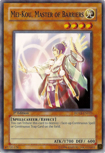 Mei-kou, Master of Barriers [FOTB-EN025] Common | Gear Gaming Bentonville