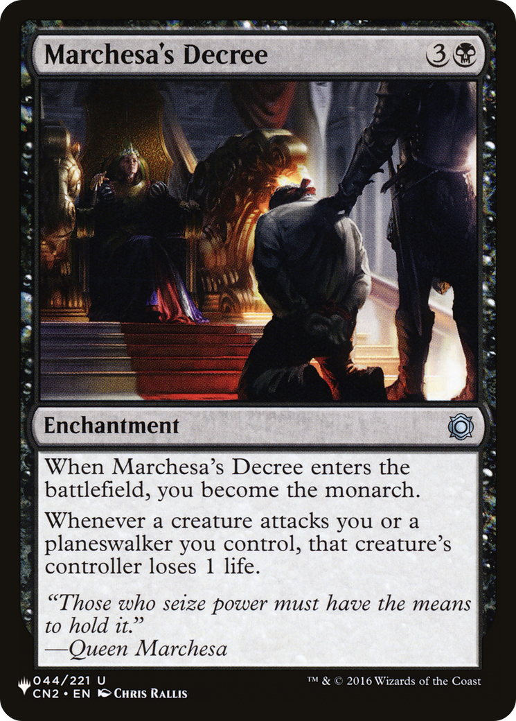 Marchesa's Decree [The List Reprints] | Gear Gaming Bentonville