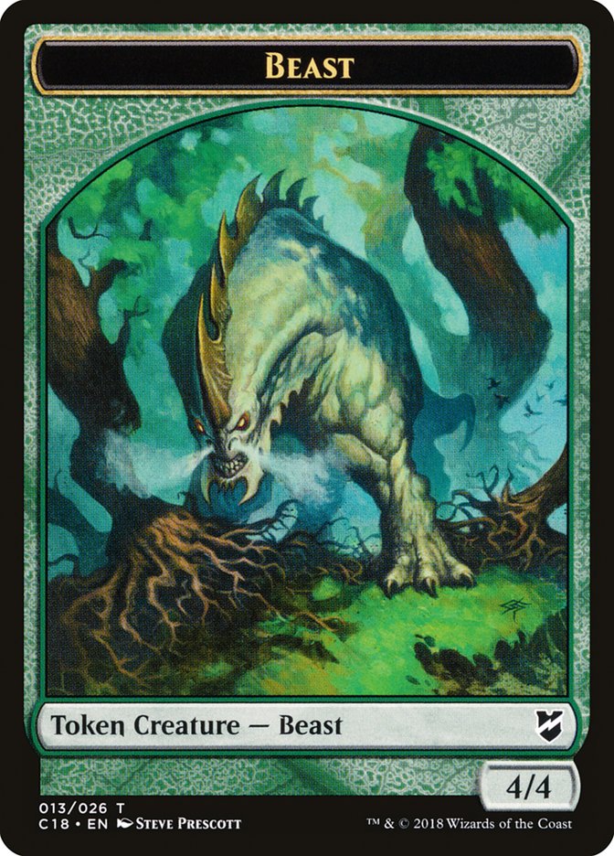 Cat Warrior // Beast (013) Double-Sided Token [Commander 2018 Tokens] | Gear Gaming Bentonville