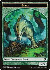 Cat Warrior // Beast (013) Double-Sided Token [Commander 2018 Tokens] | Gear Gaming Bentonville