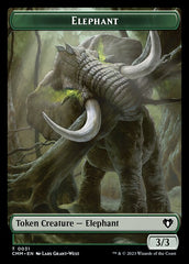 Clue // Elephant Double-Sided Token [Commander Masters Tokens] | Gear Gaming Bentonville