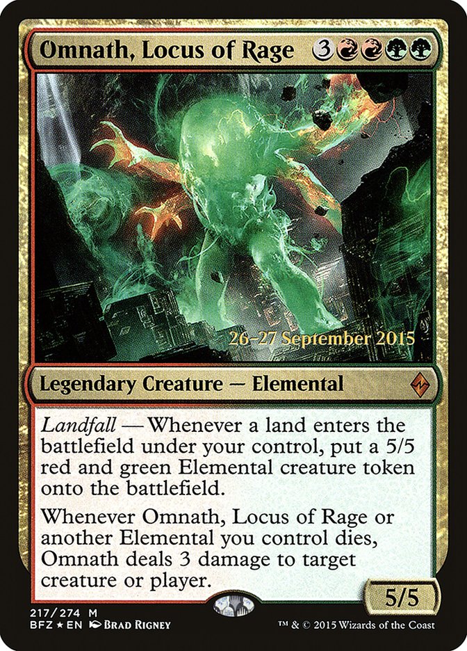 Omnath, Locus of Rage [Battle for Zendikar Prerelease Promos] | Gear Gaming Bentonville