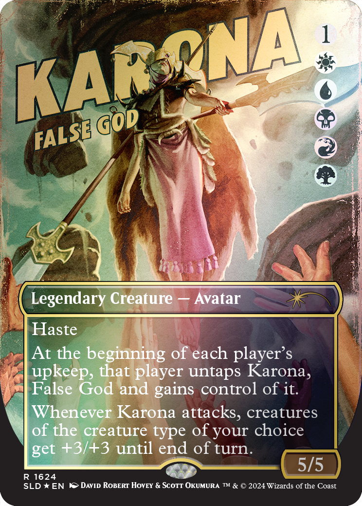 Karona, False God (Rainbow Foil) [Secret Lair Drop Series] | Gear Gaming Bentonville