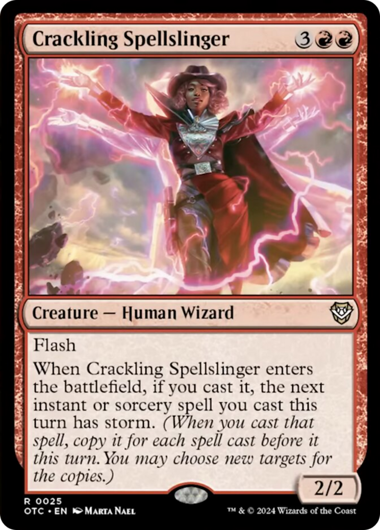 Crackling Spellslinger [Outlaws of Thunder Junction Commander] | Gear Gaming Bentonville