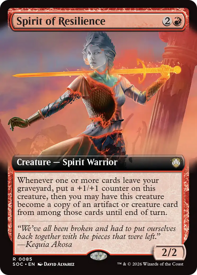 Spirit of Resilience (Extended Art) [Secrets of Strixhaven Commander] | Gear Gaming Bentonville