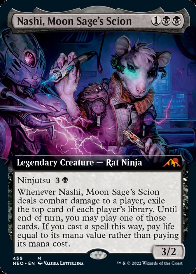 Nashi, Moon Sage's Scion (Extended Art) [Kamigawa: Neon Dynasty] | Gear Gaming Bentonville