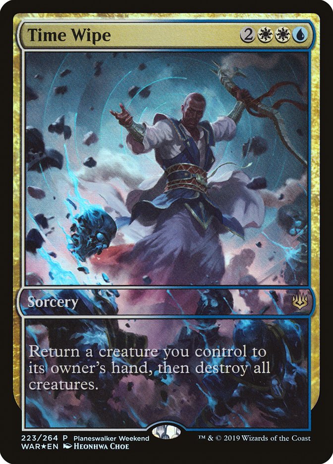 Time Wipe (Planeswalker Weekend) (Full Art) [War of the Spark Promos] | Gear Gaming Bentonville