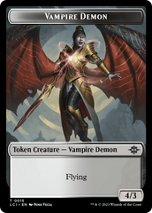 Fungus Dinosaur // Vampire Demon Double-Sided Token [The Lost Caverns of Ixalan Tokens] | Gear Gaming Bentonville