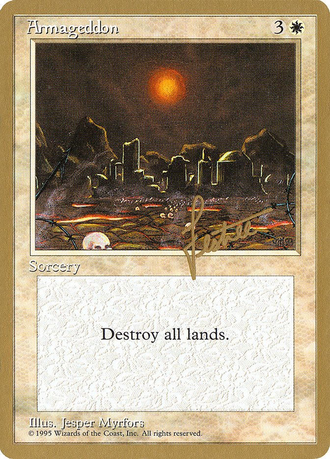 Armageddon (Bertrand Lestree) [Pro Tour Collector Set] | Gear Gaming Bentonville