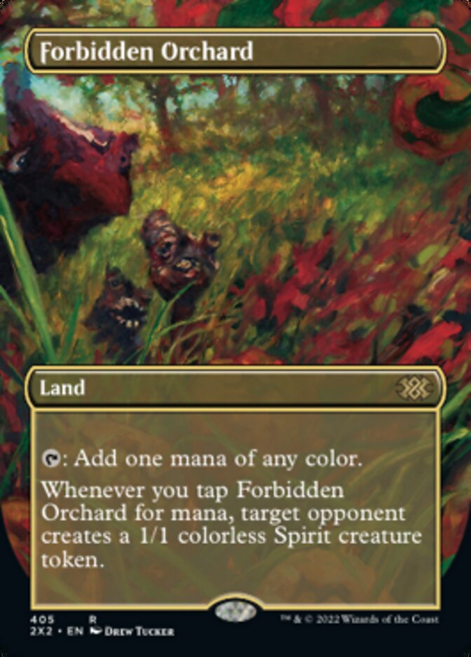 Forbidden Orchard (Borderless Alternate Art) [Double Masters 2022] | Gear Gaming Bentonville