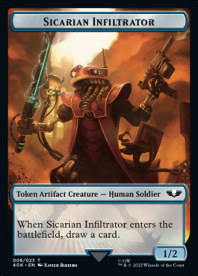 Soldier (003) // Sicarian Infiltrator Double-Sided Token [Warhammer 40,000 Tokens] | Gear Gaming Bentonville