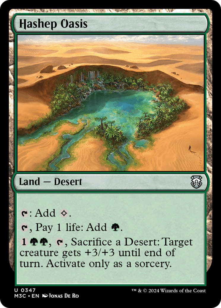 Hashep Oasis (Ripple Foil) [Modern Horizons 3 Commander] | Gear Gaming Bentonville