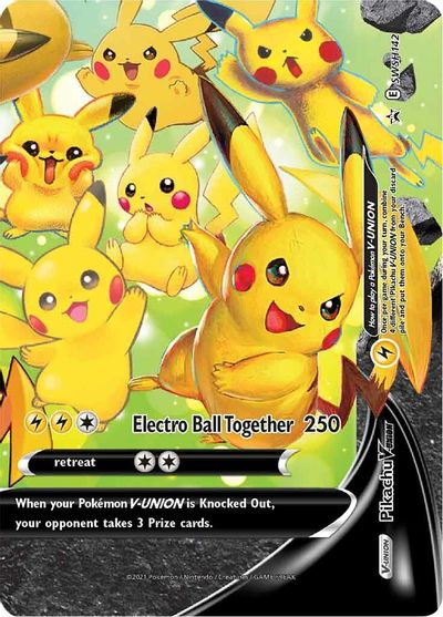 Pikachu V-UNION (SWSH142) (Celebrations) [Sword & Shield: Black Star Promos] | Gear Gaming Bentonville
