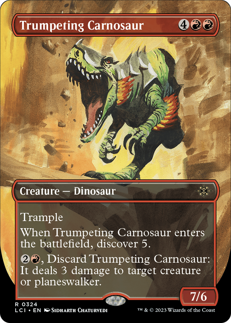 Trumpeting Carnosaur (Borderless) [The Lost Caverns of Ixalan] | Gear Gaming Bentonville