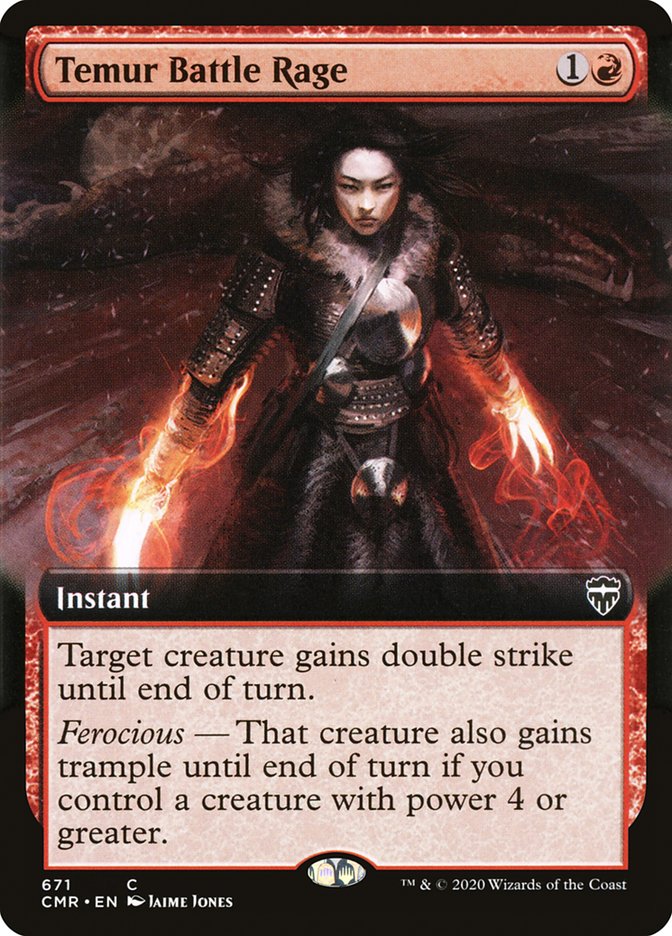 Temur Battle Rage (Extended Art) [Commander Legends] | Gear Gaming Bentonville